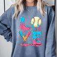 Baseball Love Drip Ice Cream Colorful Baseball Comfort Colors Sweatshirt Denim