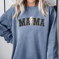 Baseball Mama Rocks Lightning Baseball Mom Mother's Day Comfort Colors Sweatshirt Denim Baseball Mama Rocks Lightning Baseball Mom Mother's Day Comfort Colors Sweatshirt Denim