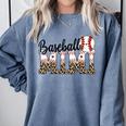 Baseball Mimi Women BallPark Mimi Baseball Mom Mother's Day Comfort Colors Sweatshirt Denim