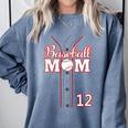 Baseball Mom 12 Number 12 Jersey Team Numbered Jersey Comfort Colors Sweatshirt Denim Baseball Mom 12 Number 12 Jersey Team Numbered Jersey Comfort Colors Sweatshirt Denim