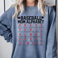 Baseball Mom Alphabet Comfort Colors Sweatshirt Denim Baseball Mom Alphabet Comfort Colors Sweatshirt Denim