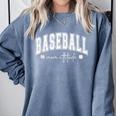 Baseball Mom Attitude Cute Baseball Mom's Sport And Athletic Comfort Colors Sweatshirt Denim