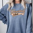 Baseball Mom Best Mama Cute Throwback Classic Comfort Colors Sweatshirt Denim