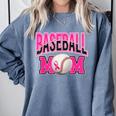 BASEBALL MOM BREAST CANCER RIBBON PINK SPORTS MOM Comfort Colors Sweatshirt Denim BASEBALL MOM BREAST CANCER RIBBON PINK SPORTS MOM Comfort Colors Sweatshirt Denim