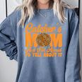 Baseball Mom Catcher's Mom Leopard Softball Mom Comfort Colors Sweatshirt Denim