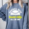 Baseball Mom Coach's Wife All In One Sports Player Coach Comfort Colors Sweatshirt Denim Baseball Mom Coach's Wife All In One Sports Player Coach Comfort Colors Sweatshirt Denim