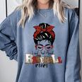 I Am Baseball Mom Comfort Colors Sweatshirt Denim