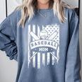 Baseball MOM Cool USA American Flag Family Reunion Comfort Colors Sweatshirt Denim Baseball MOM Cool USA American Flag Family Reunion Comfort Colors Sweatshirt Denim