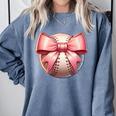 Baseball Mom Coquette Pink Bow Baseball Mom Comfort Colors Sweatshirt Denim Baseball Mom Coquette Pink Bow Baseball Mom Comfort Colors Sweatshirt Denim