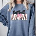 Baseball Mom Coquette Women Girls Baseball Mama Comfort Colors Sweatshirt Denim