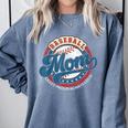 Baseball Mom Crazy Proud Always Loud Mother's Day Comfort Colors Sweatshirt Denim Baseball Mom Crazy Proud Always Loud Mother's Day Comfort Colors Sweatshirt Denim
