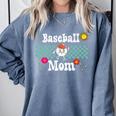 Baseball Mom Cute Retro Look Mothers Will Love Premium Comfort Colors Sweatshirt Denim