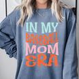 In My Baseball Mom Era Lover Groovy Retro Mother's Day Comfort Colors Sweatshirt Denim
