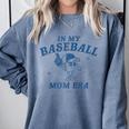 In My Baseball Mom Era Retro Game Day Mama Groovy Season Raglan Baseball Tee Comfort Colors Sweatshirt Denim