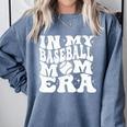 In My Baseball Mom Era Retro Groovy Baseball Comfort Colors Sweatshirt Denim In My Baseball Mom Era Retro Groovy Baseball Comfort Colors Sweatshirt Denim