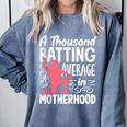 Baseball Mom Heart Ball Graphic Mother's Day Comfort Colors Sweatshirt Denim