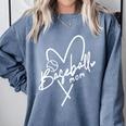 Baseball Mom Heart Game Day Mother's Day Player Comfort Colors Sweatshirt Denim Baseball Mom Heart Game Day Mother's Day Player Comfort Colors Sweatshirt Denim