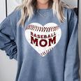 Baseball Mom Heart Love Mother's Day Game Day Support Comfort Colors Sweatshirt Denim Baseball Mom Heart Love Mother's Day Game Day Support Comfort Colors Sweatshirt Denim