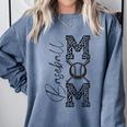 Baseball Mom Leopard Comfort Colors Sweatshirt Denim