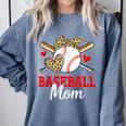 Baseball Mom Leopard Heart Mother's Day Girls Comfort Colors Sweatshirt Denim Baseball Mom Leopard Heart Mother's Day Girls Comfort Colors Sweatshirt Denim