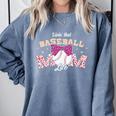 Baseball Mom Livin That Baseball Mom Life Premium Comfort Colors Sweatshirt Denim