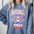 Baseball Mom Loud & Proud Since 1974 Comfort Colors Sweatshirt Denim Baseball Mom Loud & Proud Since 1974 Comfort Colors Sweatshirt Denim