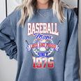 Baseball Mom Loud & Proud Since 1976 Raglan Baseball Tee Comfort Colors Sweatshirt Denim