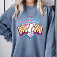 Baseball Mom Loud And Proud Game Day Sport Mother's Day Comfort Colors Sweatshirt Denim