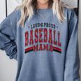 Baseball Mom Baseball Mama Mother's Day Red Loud Proud Comfort Colors Sweatshirt Denim Baseball Mom Baseball Mama Mother's Day Red Loud Proud Comfort Colors Sweatshirt Denim