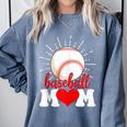Baseball Mom Mama Mother's Day Sport Lover Comfort Colors Sweatshirt Denim Baseball Mom Mama Mother's Day Sport Lover Comfort Colors Sweatshirt Denim