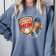 Baseball Mom Mama Mother's In My Baseball Mom Era Comfort Colors Sweatshirt Denim