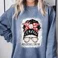 Baseball Mom Messy Bun Hair Player Mom Comfort Colors Sweatshirt Denim Baseball Mom Messy Bun Hair Player Mom Comfort Colors Sweatshirt Denim