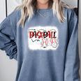 Baseball Mom Mommy Baseball Player Premium Comfort Colors Sweatshirt Denim