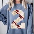 Baseball Mom Baseball Parent Number Two Baseball Gear 2 Comfort Colors Sweatshirt Denim