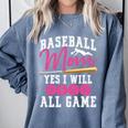 Baseball Mom Baseball Pitcher Bat Gloves Baseball Player Comfort Colors Sweatshirt Denim