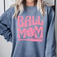 Baseball Mom Pride Heart And Bat Love Game Day Comfort Colors Sweatshirt Denim