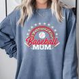 Baseball Mom Rainbow Great Team Mom Comfort Colors Sweatshirt Denim