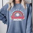 Baseball Mom Rainbow Great Team Mom Premium Comfort Colors Sweatshirt Denim
