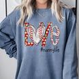 Baseball Mom Shirt Heart Love Baseball Nannylife Comfort Colors Sweatshirt Denim
