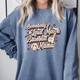 Baseball Mom Somebody's Loud Mouth Baseball Mama Comfort Colors Sweatshirt Denim