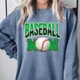 Baseball Mom Sports Green Comfort Colors Sweatshirt Denim Baseball Mom Sports Green Comfort Colors Sweatshirt Denim