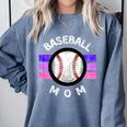 Baseball Mom Sports Mom Proud Baseball Mom Premium Comfort Colors Sweatshirt Denim