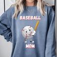 Baseball Mom Sports Quote Comfort Colors Sweatshirt Denim