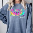 Baseball Mom Squad Tie Dye Cute Ball Mom Comfort Colors Sweatshirt Denim