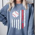 Baseball MOM USA American Flag Patriotic Mama Mother's Day For Women Kids Men Comfort Colors Sweatshirt Denim Baseball MOM USA American Flag Patriotic Mama Mother's Day For Women Kids Men Comfort Colors Sweatshirt Denim
