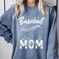 Baseball Mom For Women Family Matching Players Team Mommy Comfort Colors Sweatshirt Denim Baseball Mom For Women Family Matching Players Team Mommy Comfort Colors Sweatshirt Denim