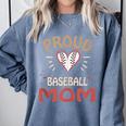 Baseball Moms Mother Kids Girls Boys School Game Comfort Colors Sweatshirt Denim