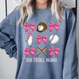 Baseball Nana Era Bows Baseball Mom Women Comfort Colors Sweatshirt Denim Baseball Nana Era Bows Baseball Mom Women Comfort Colors Sweatshirt Denim