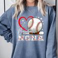 Baseball Nona Family Matching Cute Baseball Lover Comfort Colors Sweatshirt Denim