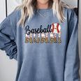 Baseball Nonni Women BallPark Nonni Baseball Mom Comfort Colors Sweatshirt Denim